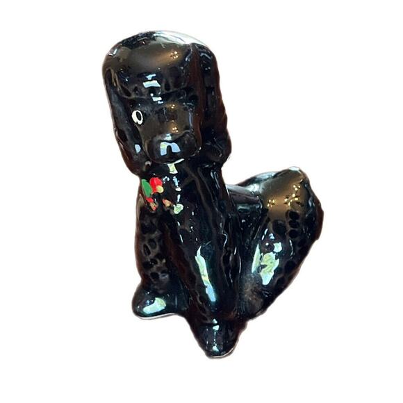 Vintage Mini English Cocker Spaniel Figurine High Gloss Collectible Statue Black - Picture 2 of 7